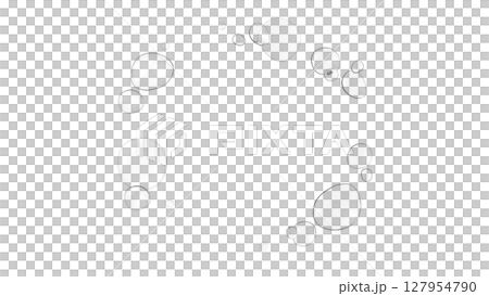 複数の水滴の素材。背景透過。3D画像。(PNG) 複数の水滴の素材。背景透過。3D画像。(PNG) 127954790