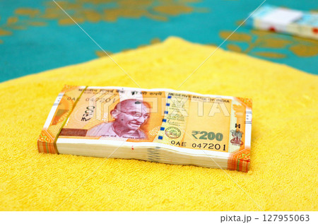 Indian Currency 200 Rupee Note Bundle Indian Currency 200 Rupee Note Bundle 127955063