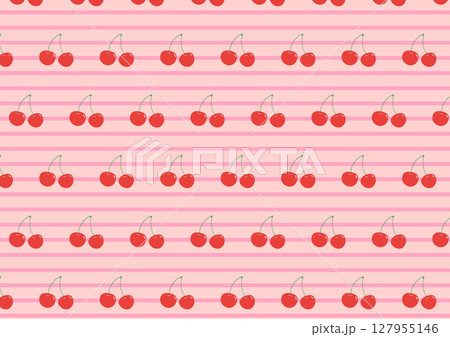 さくらんぼのシームレスパターン 127955146