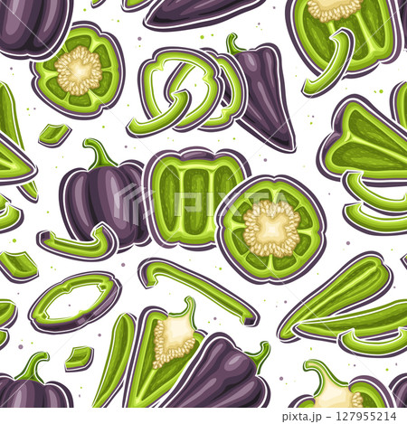 Vector Black Pepper Seamless Pattern Vector Black Pepper Seamless Pattern 127955214
