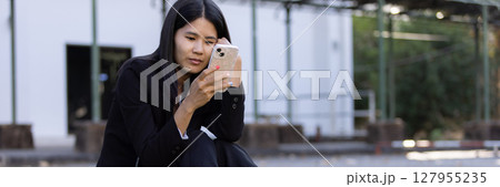 Future remote work combines technology smart phone digital business woman enable e-learning productivity while travel blend comfort modern devices serenity computer equipment connection online world Future remote work combines technology smart phone digital business woman enable e-learning productivity while travel blend comfort modern devices serenity computer equipment connection online world 127955235