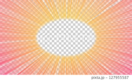 漫畫日出漸層的濃度線（中心透明） 127955587