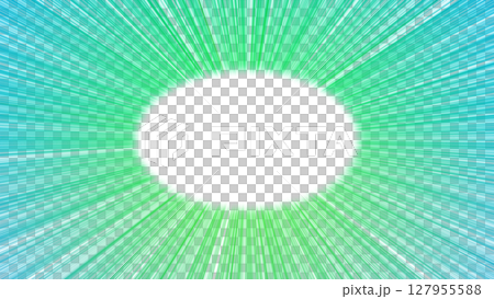 Emerald green manga focus lines (transparent center) Emerald green manga focus lines (transparent center) 127955588