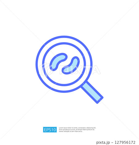 Clean and Disinfect Icon with Magnifying Glass and Bacteria Representation for Health and Hygiene Awareness in Healthcare Illustrations Clean and Disinfect Icon with Magnifying Glass and Bacteria Representation for Health and Hygiene Awareness in Healthcare Illustrations 127956172