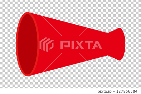Megaphone red simple illustration 127956384