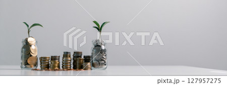 Business concept growth involves strategic financial management money loan investment bank real estate economic development encourage save buy home car education income stack investment economy return Business concept growth involves strategic financial management money loan investment bank real estate economic development encourage save buy home car education income stack investment economy return 127957275