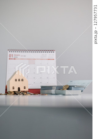 Business concept growth involves strategic financial management money loan investment bank real estate economic development encourage save buy home car education income stack investment economy return 127957731