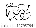 Set Curved Wavy Arrow. Simple for Vector Illustration Bundle Design Projects 127957941