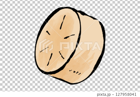 奧登蘿蔔向量插圖手繪筆刷冬季火鍋 127958041