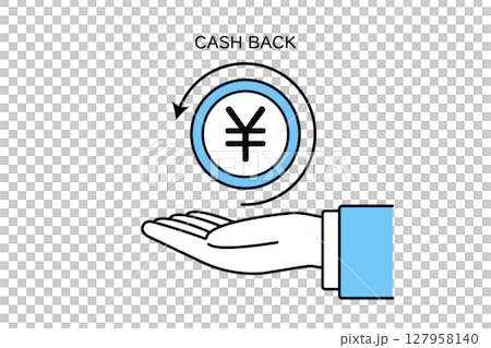 商人手遞現金回饋的插圖 127958140