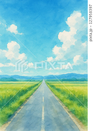 まっすぐな道 127958397