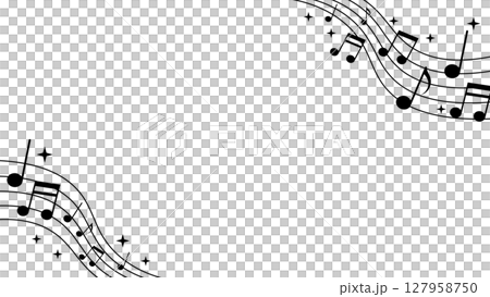 音符音樂框架黑色 音符音樂框架黑色 127958750