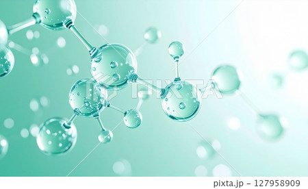 透明な分子構造の3D背景 – 未来的で清潔感のある医療・美容・ビジネス向け素材 透明な分子構造の3D背景 – 未来的で清潔感のある医療・美容・ビジネス向け素材 127958909