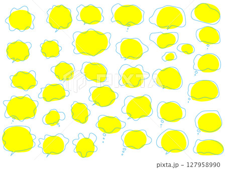 マーカーで描いた悩みのフキダシ マーカーで描いた悩みのフキダシ 127958990