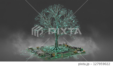 デジタル　テクノロジー　ツリー 127959022