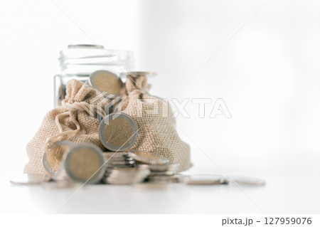 Business save money coin growth concept involves strategic financial management investment loan bank real estate economic development encourage buy income stack investment economy return accountancy Business save money coin growth concept involves strategic financial management investment loan bank real estate economic development encourage buy income stack investment economy return accountancy 127959076