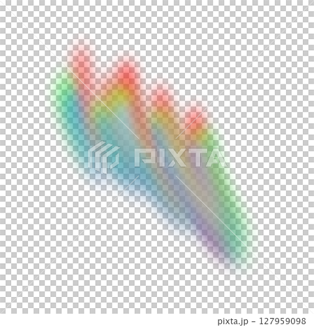 Soft multicolor light prism effect on transparent background Soft multicolor light prism effect on transparent background 127959098
