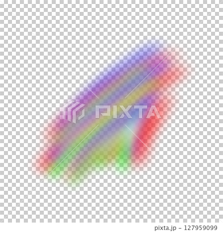 透明背景上的柔和多色光棱鏡效果 透明背景上的柔和多色光棱鏡效果 127959099