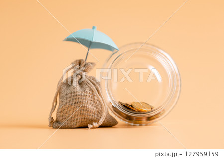 Insurance background money coin concept business protection finance sale financial investment buy automobile purchase loan deal agent rent rental premium assurance save banking tax return calculation 127959159