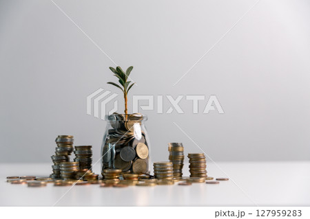 Business concept growth involves strategic financial management money loan investment bank real estate economic development encourage save buy home car education income stack investment economy return Business concept growth involves strategic financial management money loan investment bank real estate economic development encourage save buy home car education income stack investment economy return 127959283