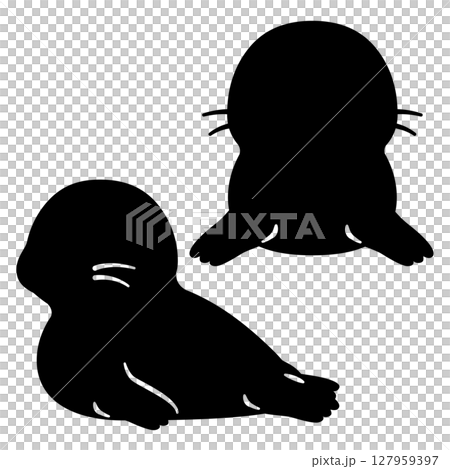Seal silhouette set Seal silhouette set 127959397