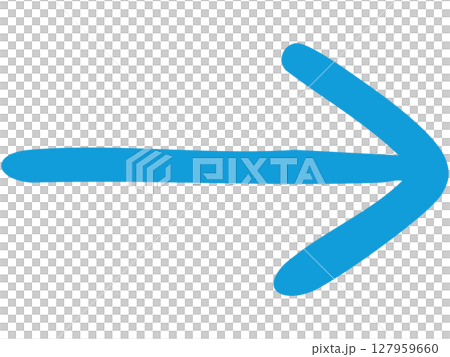 Illustration of a single-line hand-drawn arrow 2 (blue) Illustration of a single-line hand-drawn arrow 2 (blue) 127959660