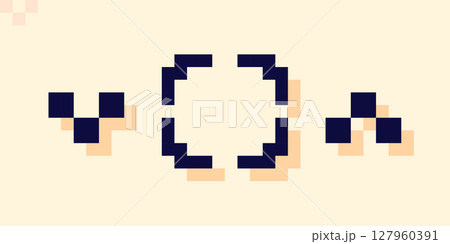 8 bit simple art icons. 127960391