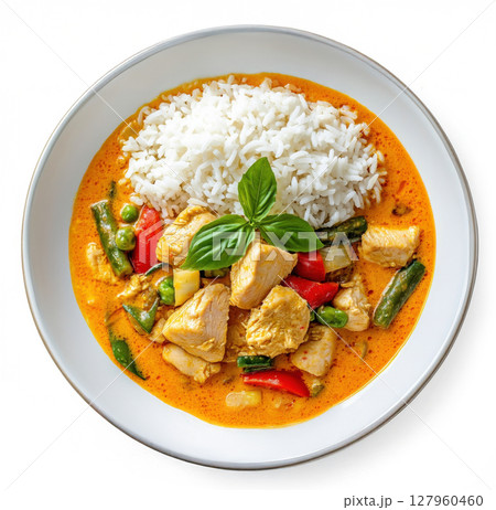 bowl of chicken curry 127960460