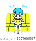 ゲームをしている子 127960597