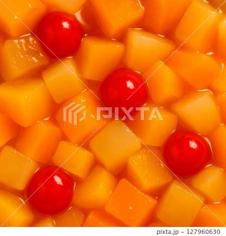 フルーツポンチのテクスチャ背景素材 フルーツポンチのテクスチャ背景素材 127960630