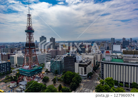 札幌　テレビ塔　都市風景　オリンピックマラソン 127960974
