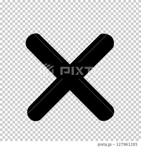 バツや削除や禁止を表すアイコンモノクロシンプルイラスト バツや削除や禁止を表すアイコンモノクロシンプルイラスト 127961285