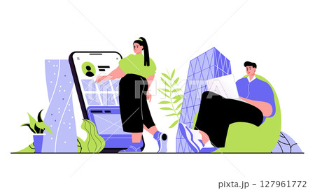 App development concept for modern web design. People creating mobile application, building interface, making optimization on phone display. Flat vector illustration isolated on white background. App development concept for modern web design. People creating mobile application, building interface, making optimization on phone display. Flat vector illustration isolated on white background. 127961772