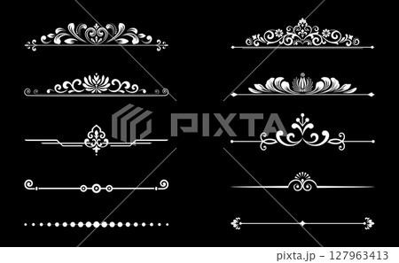 Vintage set. Floral elements for design monograms, invitations, frames, menus and labels. Graphic design of the website, cafes, boutiques, hotels, wedding invitations. 127963413