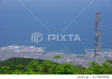 愛媛県四国中央市 翠波峰展望台から寒川町周辺を望む 愛媛県四国中央市 翠波峰展望台から寒川町周辺を望む 127964008