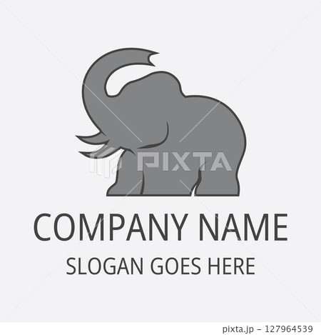 An elephant logo symbolizes strength wisdom. An elephant logo symbolizes strength wisdom. 127964539