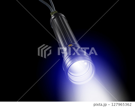 ハンディライト フラッシュライト 懐中電灯 防災グッズ handy light 黒バック ハンディライト フラッシュライト 懐中電灯 防災グッズ handy light 黒バック 127965362