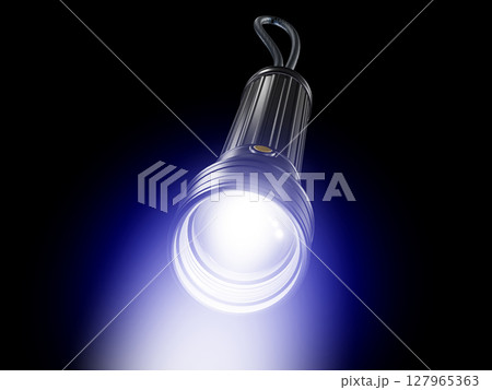 ハンディライト　フラッシュライト　懐中電灯　防災グッズ　 handy light　黒バック 127965363
