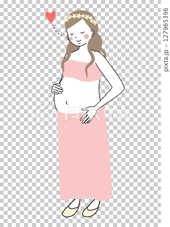 マタニティフォトを撮影している妊婦 127965396