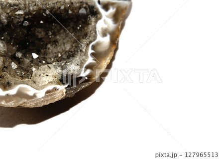Crystal Geode Quartz Natural Healing Stone Close Up Background Crystal Geode Quartz Natural Healing Stone Close Up Background 127965513