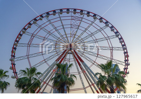 Ferris Wheel park Against the Sky Background 127965617