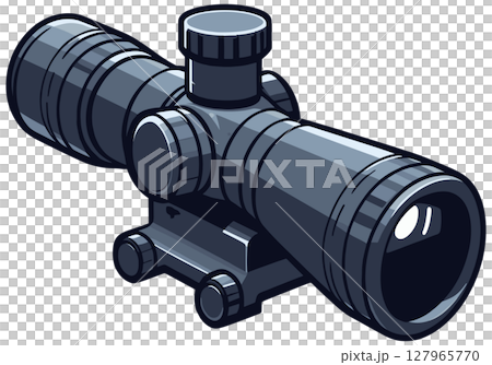 スナイパースコープのイラスト 127965770