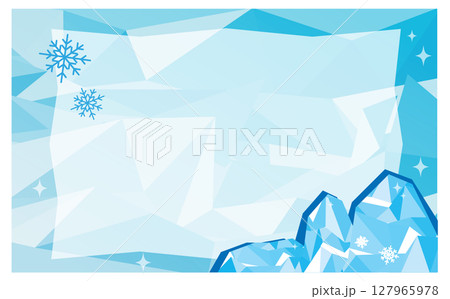 ひんやりした氷のイラスト背景素材 127965978