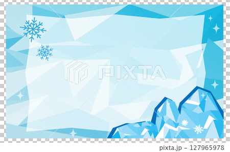 ひんやりした氷のイラスト背景素材 127965978