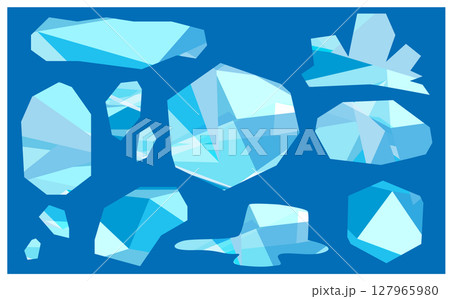 ひんやりした氷のイラスト背景素材 ひんやりした氷のイラスト背景素材 127965980