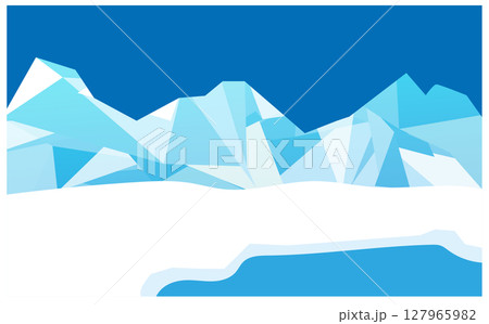 ひんやりした氷のイラスト背景素材 127965982