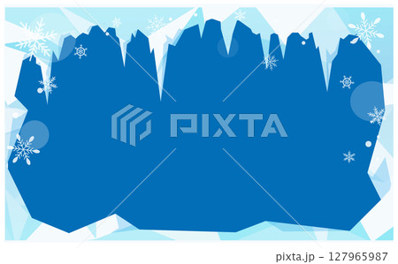 ひんやりした氷のイラスト背景素材 127965987