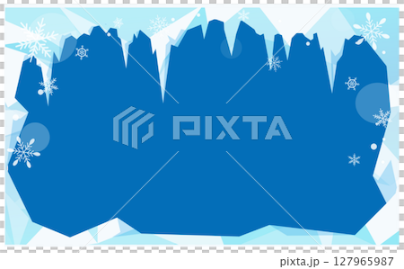 ひんやりした氷のイラスト背景素材 127965987