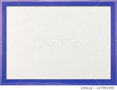 木製フレームの薄紫色の木枠のある白い綿麻キャンバス地ボードの背景画像 127965990