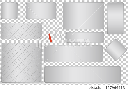 マットな金属製のフレームのイラスト素材セット 127966418